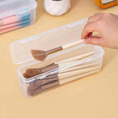 Priehľadná štetka na make-up s organizérom na kryt Boxy na ceruzky na obočie Prenosná kozmetická taška pre ženy Organizér na ukladanie Kozmetické nástroje