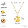 New Trendy Round Brand Pendant Necklace Stainless Steel Full-gloss Shell Medal Pendant Niche Design Net Red Same Necklace