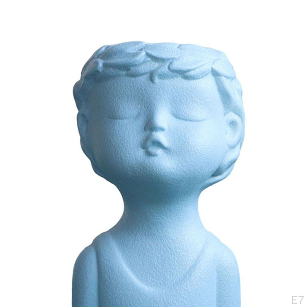 Ceramic Vase, Human Flower Vase Modern Minimalism Statue Sculpture Holder Tabletop Planter Piece