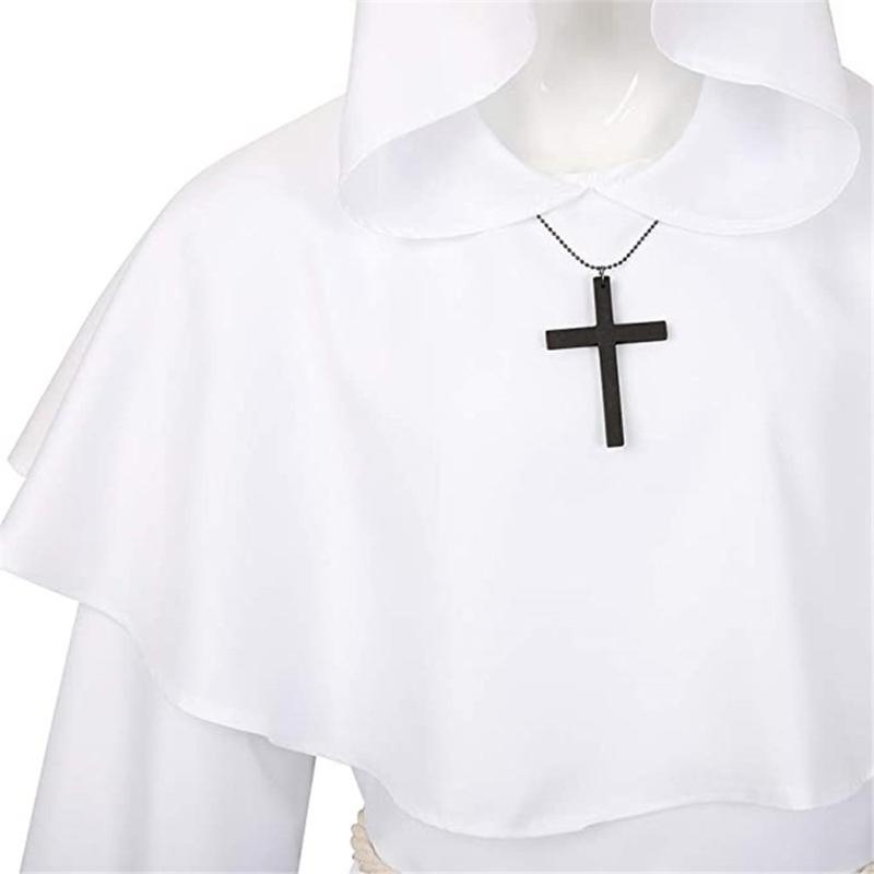 Wizard Costume Halloween Cosplay Medieval Friar Robe Priest Costume Ancient Clothing Christian Suit Cloak Halloween
