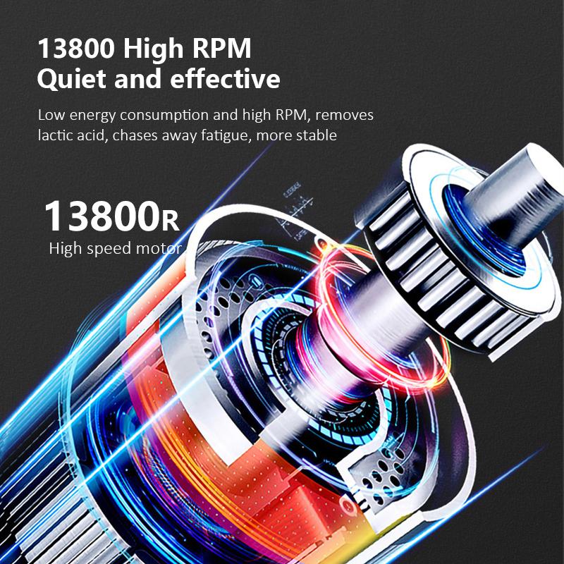 Professional Grade Muscle Massage Gun Deep Tissue Impact Athlete Relaxation Electric Back Massager Lactic Acid Breakdown Soreness Relief Fascia
