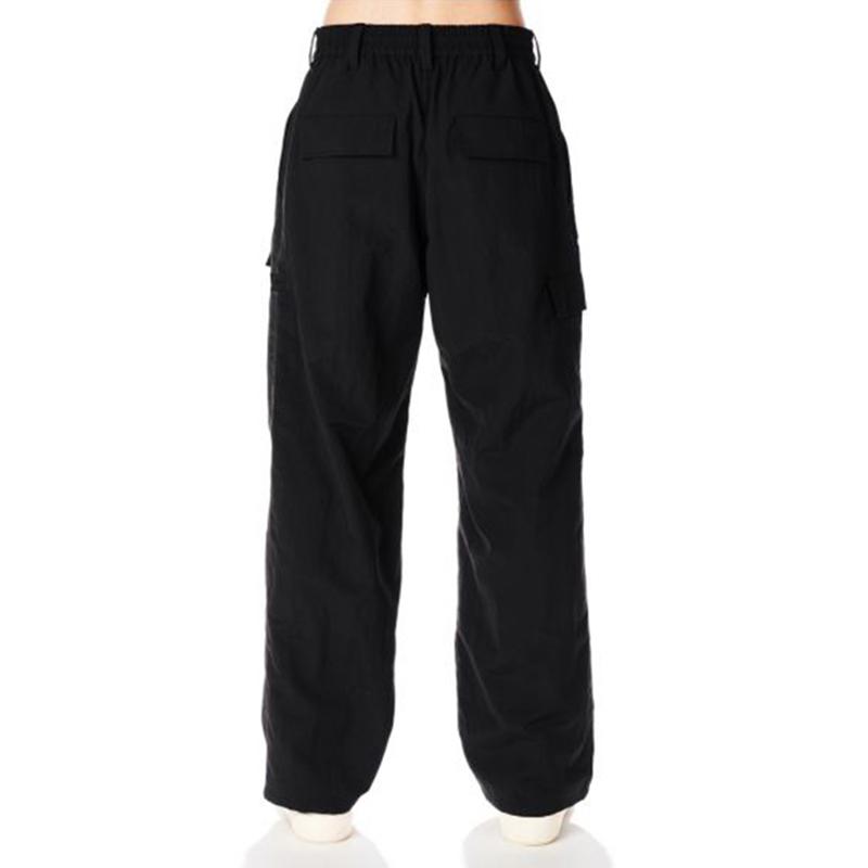 Y-3 Casual Minimalist Solid Color Loose Drawstring Cargo Pants Men Pants Black H63050