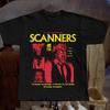 Front Print Retro Body Horror Movie Explode Head Multi Character Frame Collage Bright Yellow Bold Text Loose Street Top