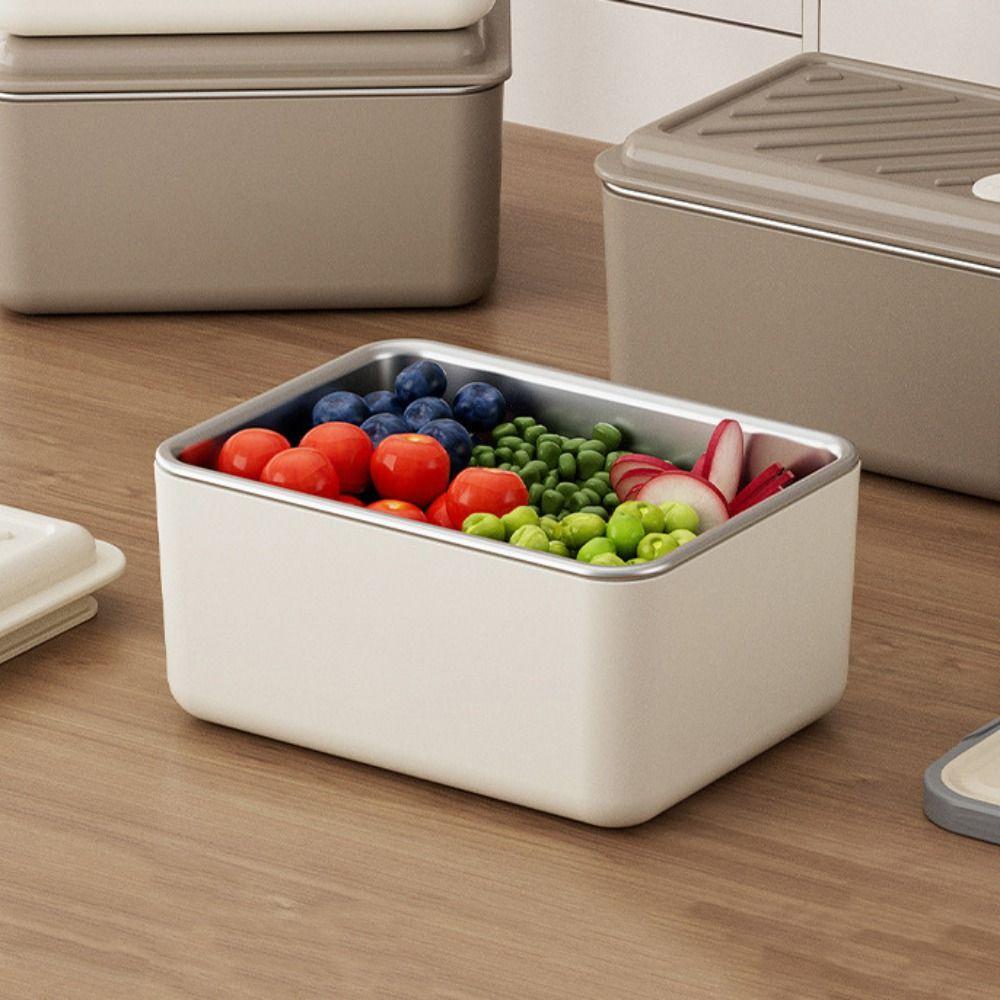 Rechteckige Edelstahl-Lunchbox 500ml Auslaufsicheres Design Wärmeisolierend Lunchbox Große Kapazität Versiegelter Deckel