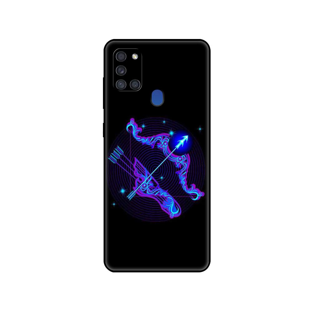 Schwarze TPU-Hülle für Samsung Galaxy A50 50S A30S A10 A01 A11 A21S A31 A41 A51 A71 M21 M30S S10 LITE Cover Sternzeichen