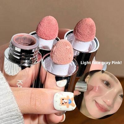 Velvet Liquid Blush Matte Sponge Head Blusher Natural Lasting Brighten Facial Contour Blush Tint Makeup