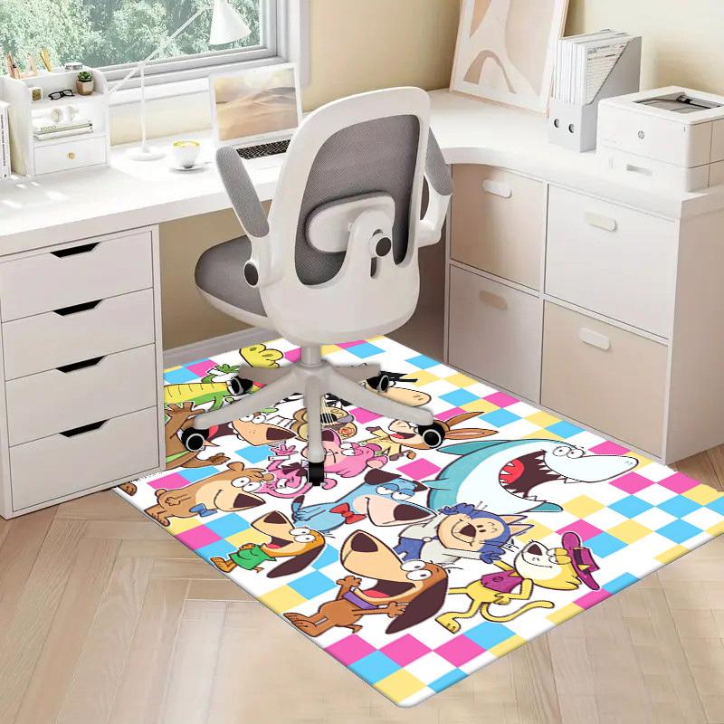 1pc Office Carpet Chair Mats Cartoon Animal Party Perfect for Office Chairs, Living Rooms, Or Bedrooms,Polyester Carpet.HDT162