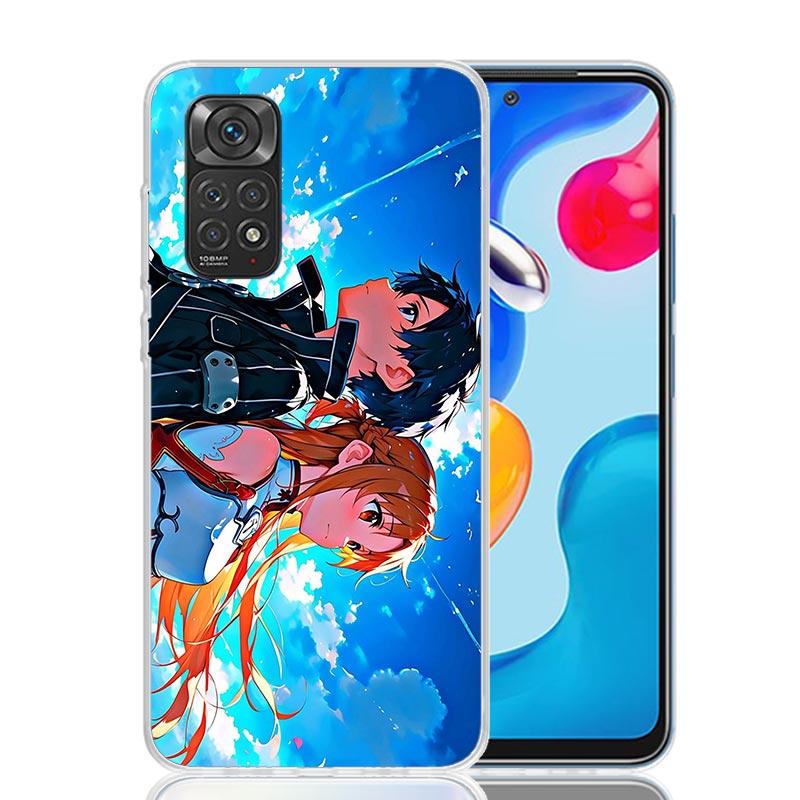 Anime Sword Art Online SAO Phone Case For Xiaomi Redmi Note 15 14 13 12S 12 Pro Plus 11S 11E 11 11T 10S 10 Art Soft Pattern Cove