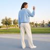 Dames V-hals Top met Lange Mouwen Losse Pasvorm Casual Koreaanse Blouse voor Dagelijks Gebruik