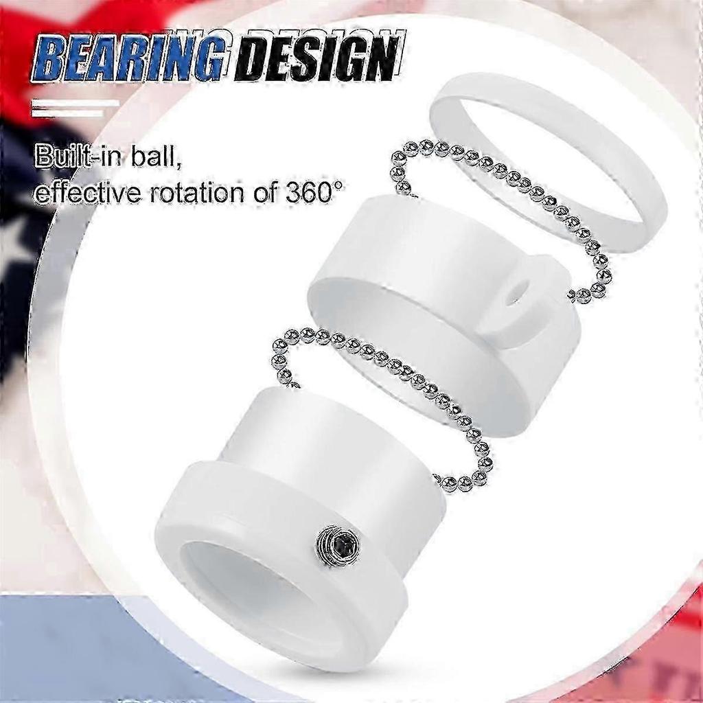 8Pcs 360 Rotating Anti-Wrap Flag Pole Rings with Bearings for 0.76-1.0In Poles hwyC