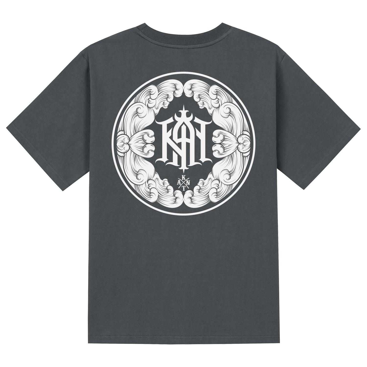 Khan 6312 Ktg0118 Flower Khan Short Sleeve T-Shirt - Gray Gray/M