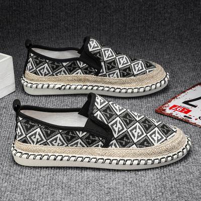 Stoffschuhe Herren Sommer atmungsaktiv faul lässig Herren vielseitige Canvas-Schuhe leicht