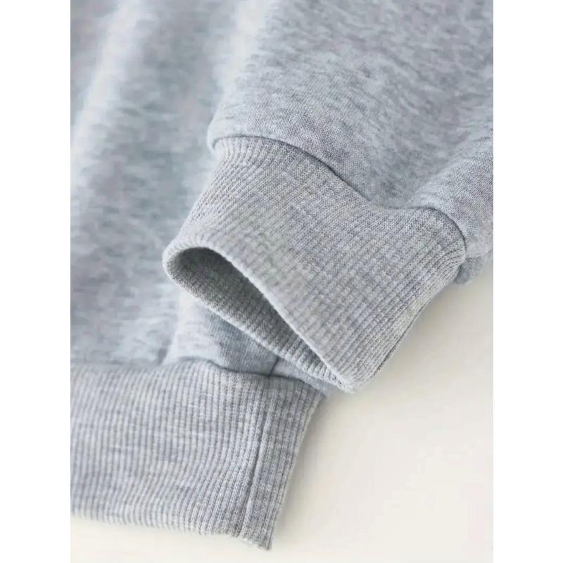Kids Sweatshirt New Children's Crewneck Sweatshirt, Casual Long-Sleeve Crewneck Pullover With Slightly Stretchy Fabric, Suitable For Autumn And Winter