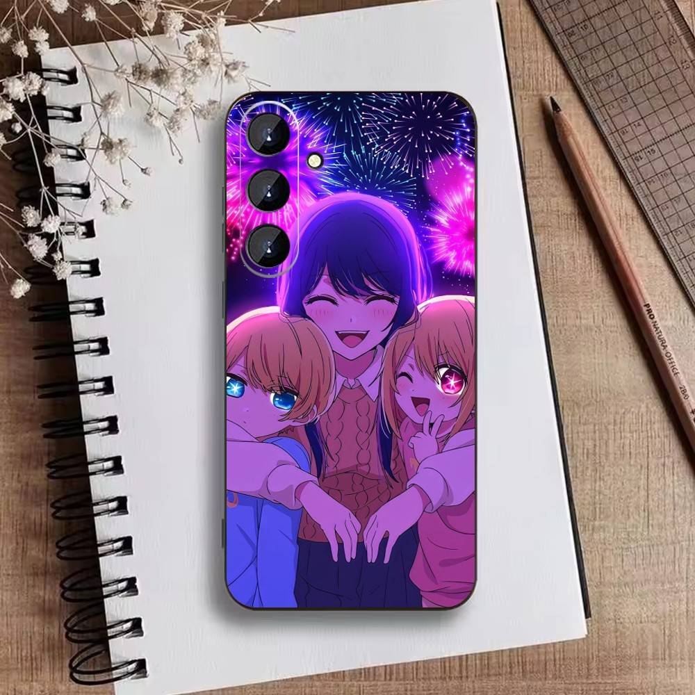 Oshi No Ko A-Anime Cute Phone Case For Samsung Galaxy A73,21,22,32,71,53,52,51,80,5G Soft Black Cover