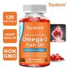 Omega-3-Fischöl-Nahrungsergänzungsmittel, vorteilhaft für Gehirn, Immunsystem und allgemeine Gesundheit. 120 Kapseln.