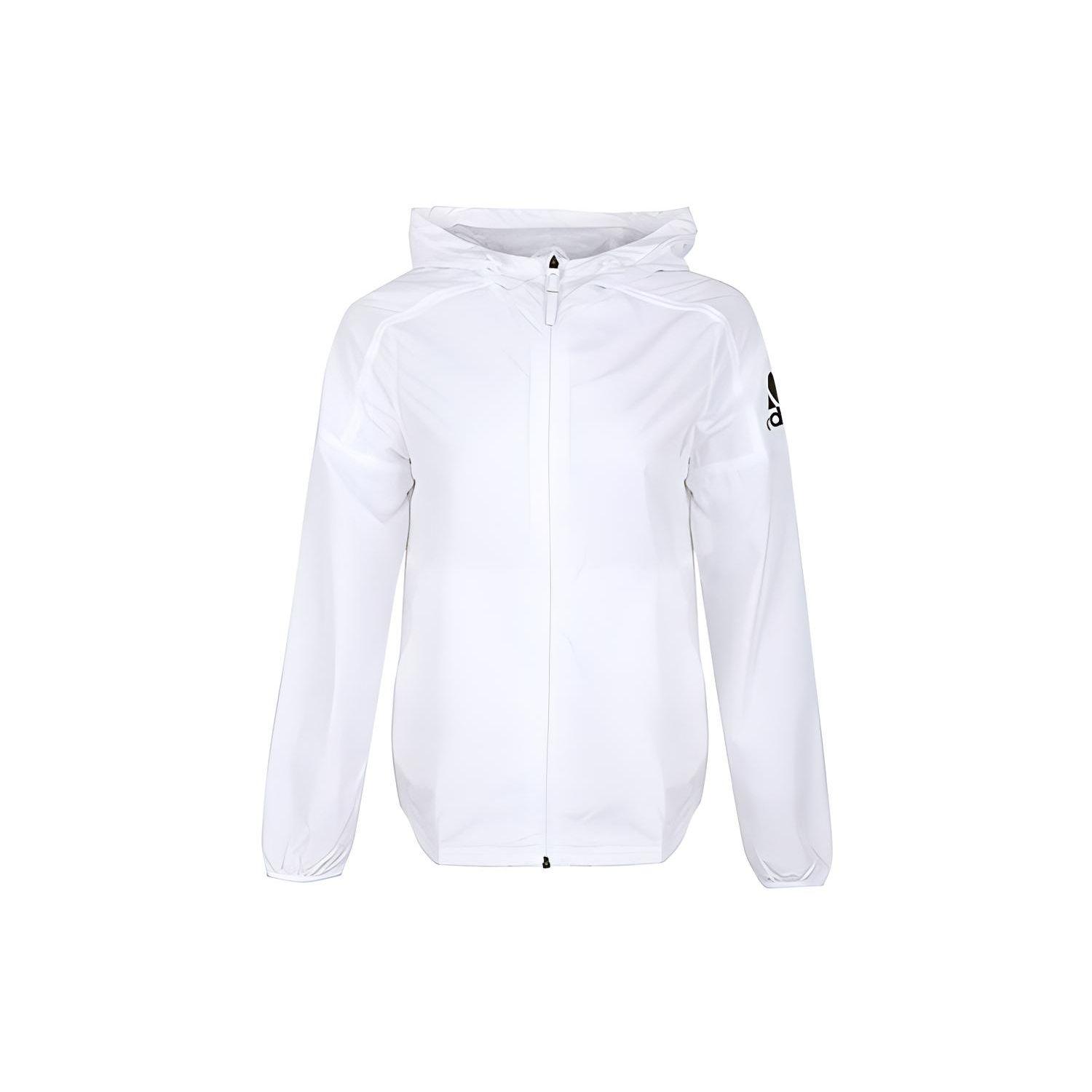 adidas Women s Windbreaker Hooded Jacket White CV5476 XL