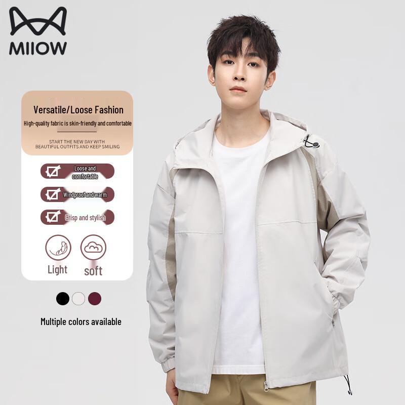 MiiOW Men's Outdoor Hooded Windbreaker