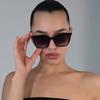 Protective Glasses 2pcs Fashion Female Square Sunglasses Women Men Color Gradient Sun Glasses Alloy Frame Simple Style Shades