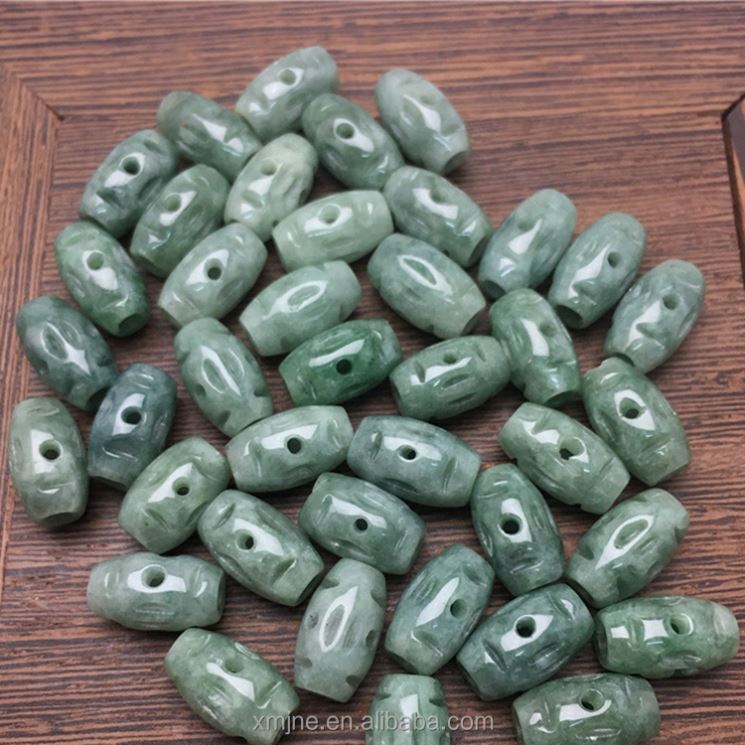 Manufacturer Myanmar Type a Jade Carving Money Passepartout Hollow Round Beads Loose Beads Bracelet Crafts