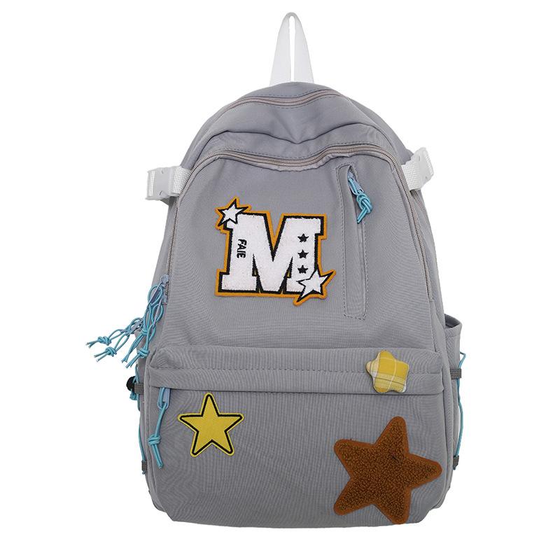 

High School Student Backpack, High School Student Large-capacity Korean-style Schoolbag, Fashionable and Cute, Star Student Backpack