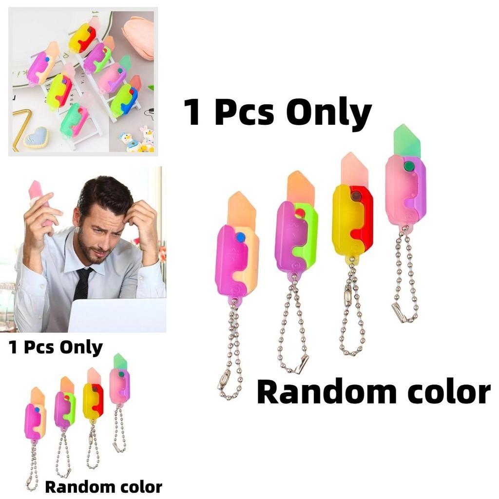 Mini Carrot Knife Keychain In Different Colors Creative Key Pendant Decompression Toy Small Size Carrot Knife Soft Rubber Material