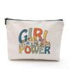 Printed Makeup Bag Waterproof Cartoon Cotton and Hemp Zipper Bag Cosmetics Jewelry Storage Bag Travel Bath Portable Toilet Bag