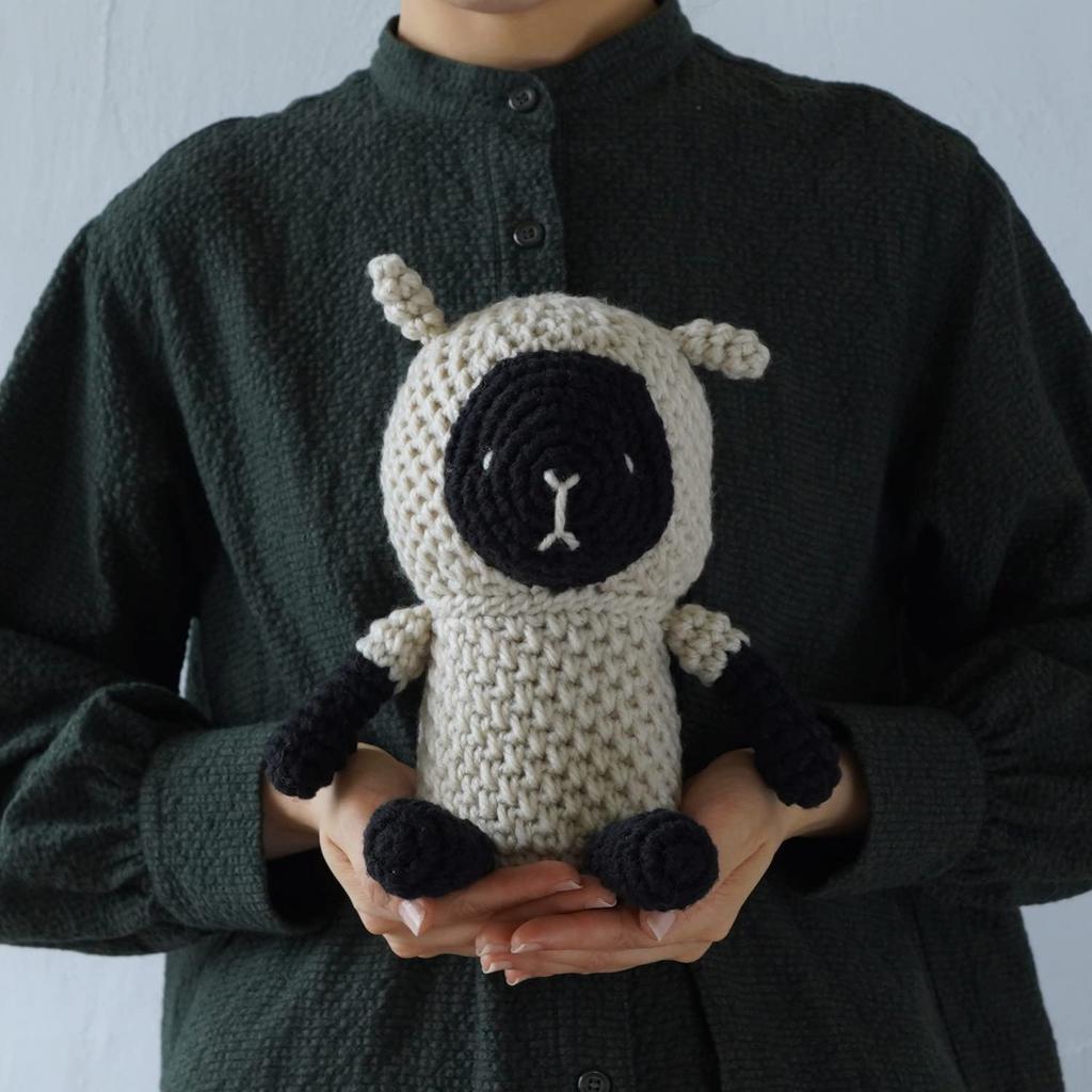 Raw Wool Knitting Kit #8-12L Round Head Sheep