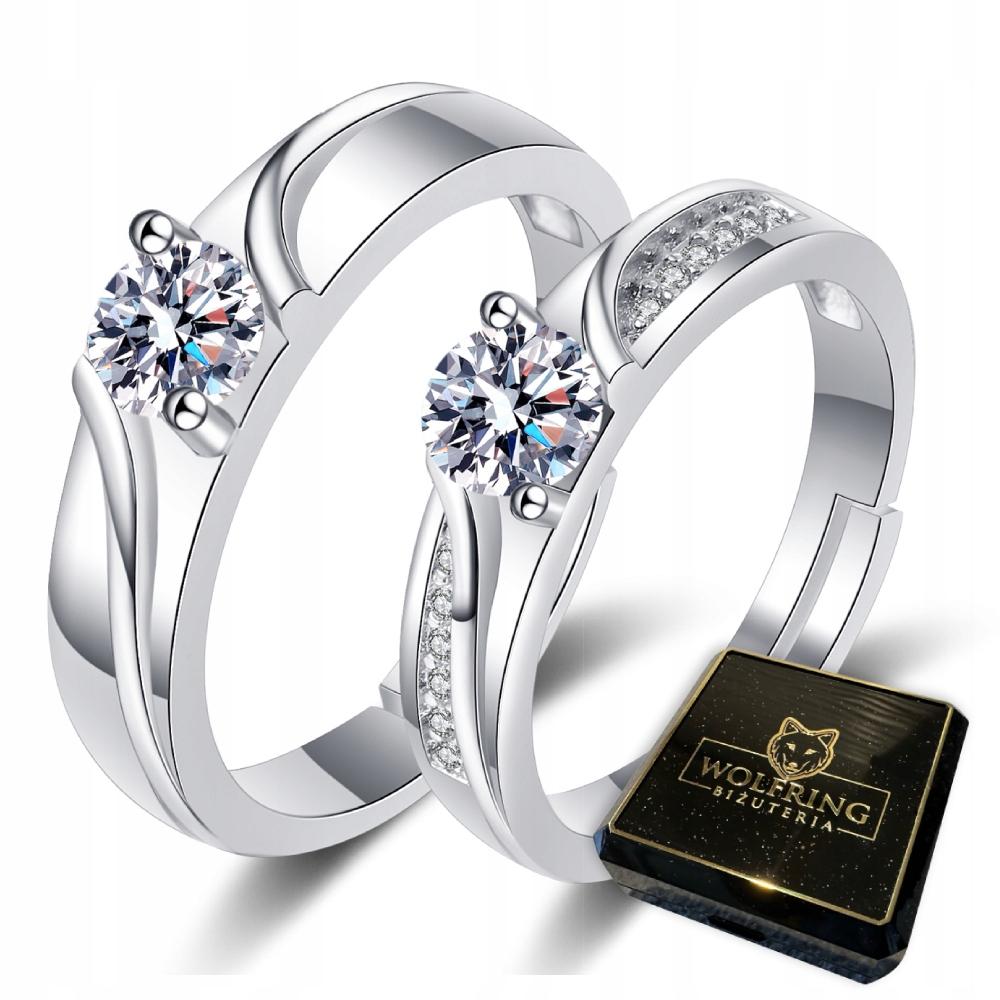 Silver Wedding Rings Steel Pair Adjustable Size Uni