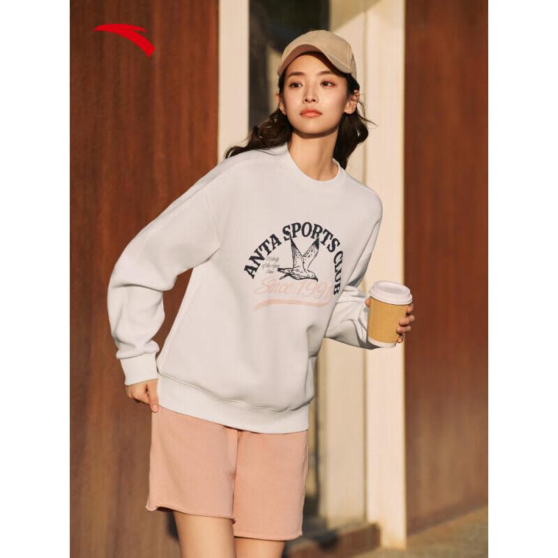 Anta Women's Printed Fleece Pullover Sweatshirt