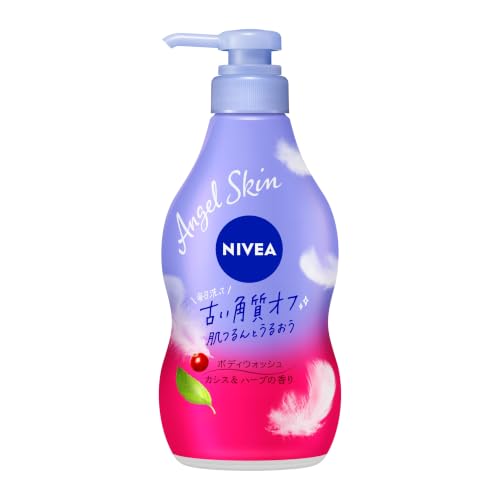 NIVEA Angel Skin Body Wash, Cassis & Herb Scent, Pump Bottle, 480ml