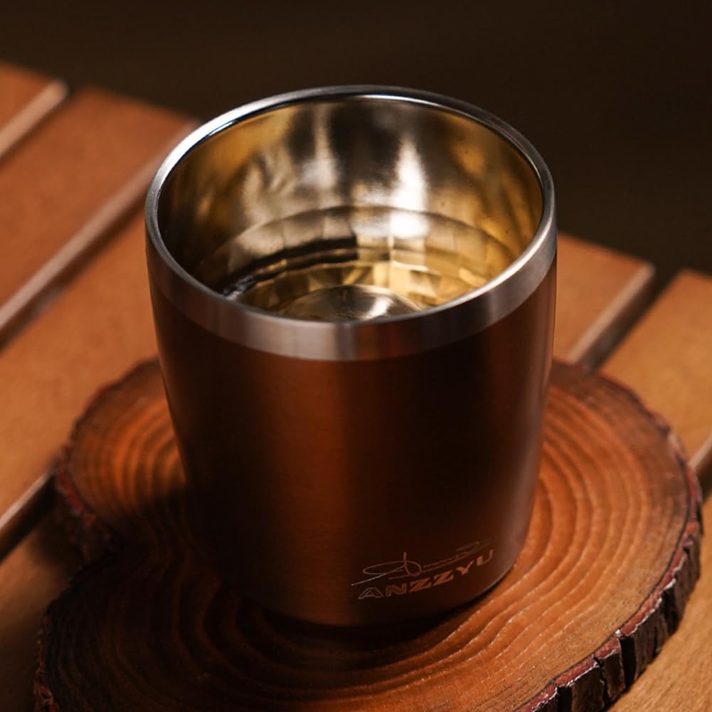 ANZZYU Sparkling Tumbler Vacuum Insulated Mug Stainless Steel Mug SUS304 Mug Thermal Insulation Latest D Cut Design Japan Limited 230ml (Classic