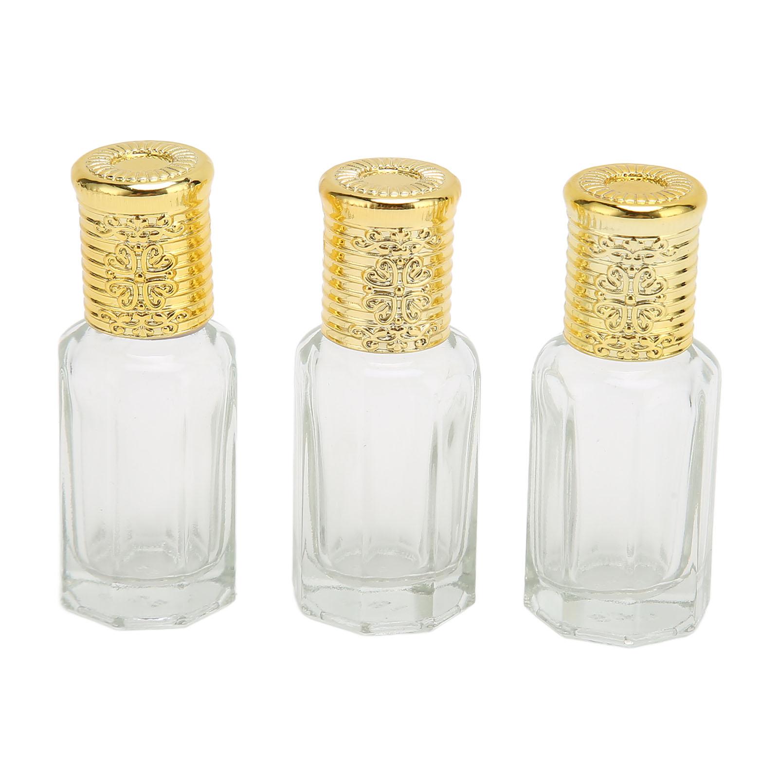 

3 шт. флакон для духов с возможностью повторного наполнения 10 мл, золотая крышка, прозрачное стекло, контейнер для духов с возможностью повторного наполнения для
