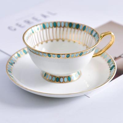 Europäische Retro Exquisite Kaffeetasse Gold bemalt Keramik Nachmittagstee Kaffeetasse Blumen Teetasse