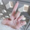 Fallen Flower Nails: Pure Handmade Nail Art with Golden Silk Leaves and Cat's Eye Effect for Whiter, Longer-Looking Hands