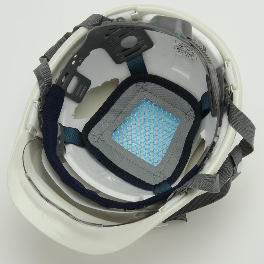 Sumibe Techno Plastics Helmet SAX Series with Shield and Styrofoam Liner Vents, SAXCS-B-WH