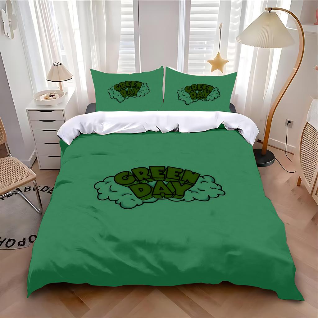 New Duvet Cover Pillowcase Bedding Set Rock Band G-Greendays Adult Boy Girl Bedroom Decoration Children Single Double Large Size