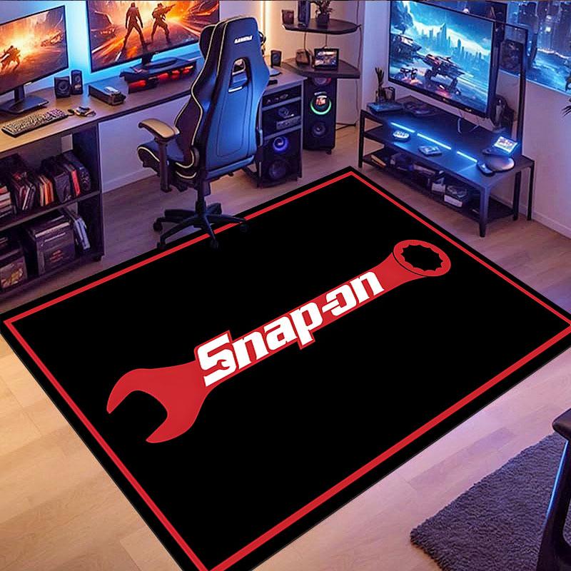 Snap-on Tools Patterned Rug, Suitable for Living Room, Bedroom, Game Room, Computer Room and Home Décor.
