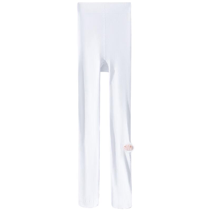 LANGSHA Girls' White Thin Footed Dance Tights