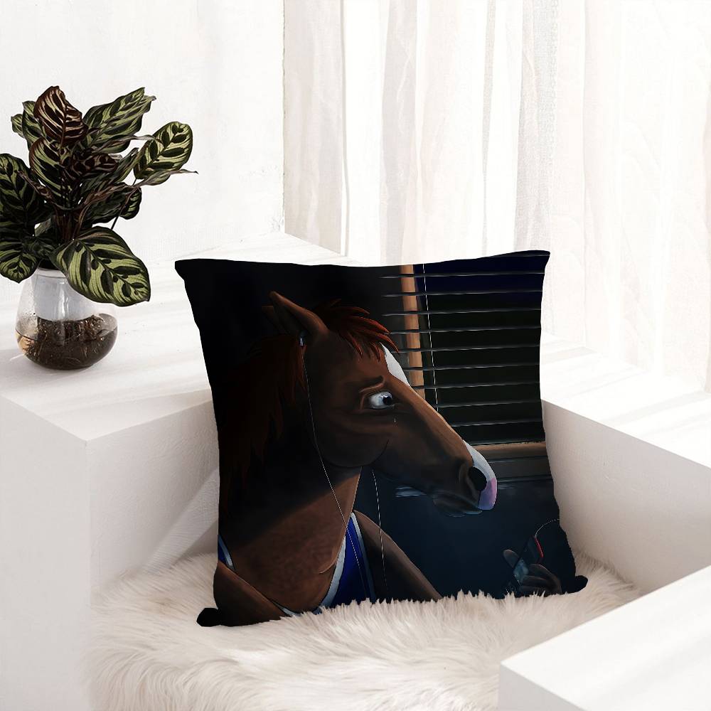 Cartoon B-BoJack H-Horseman Pillow Cover Design Cushion Cover Decor Holiday Decorati