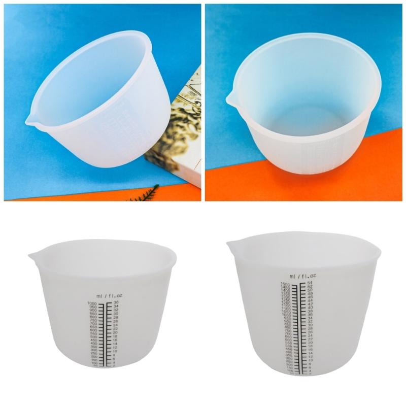 Silicone Measuring Cup with Clear Graduations Mixing Cup Baking Ingredient Measuring Tool for Cooking Enthusiasts