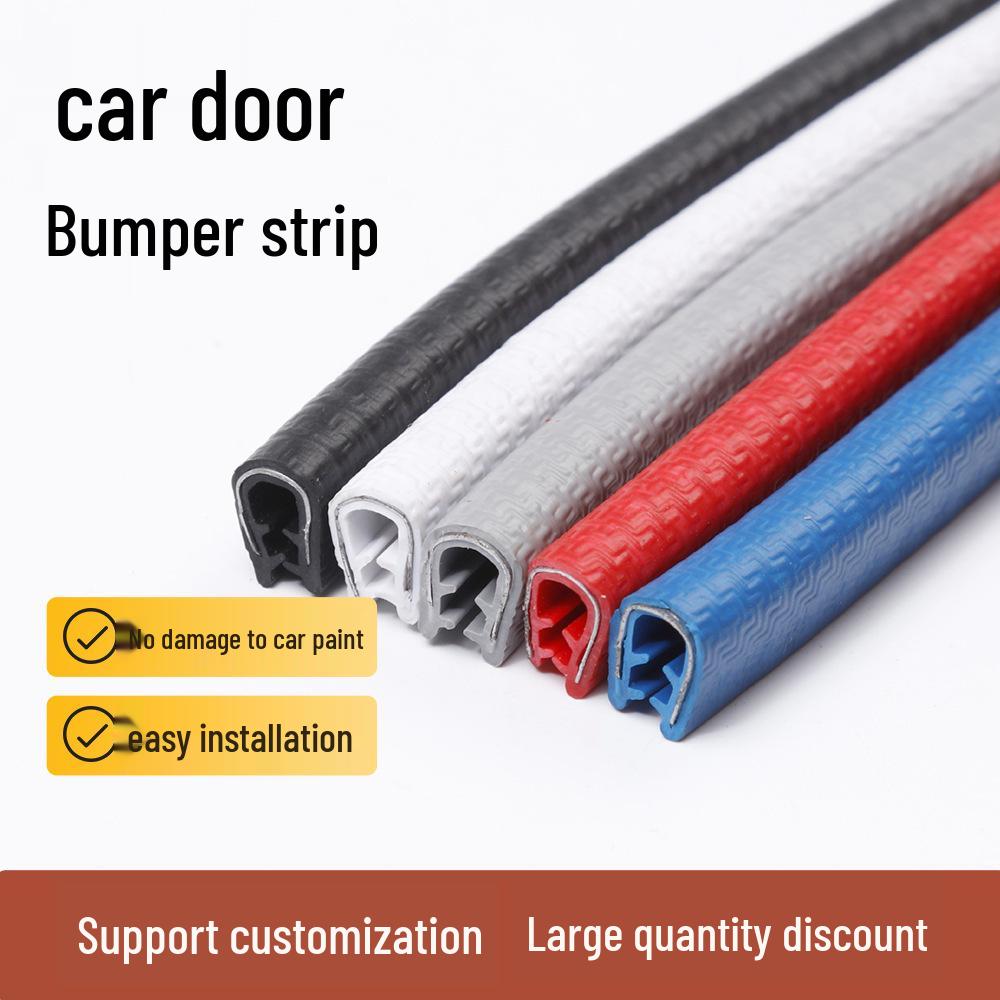 Car Door U-shaped Anti-collision Rubber Protector Strip - Soundproof, Dustproof, Decorative 1 meter серый