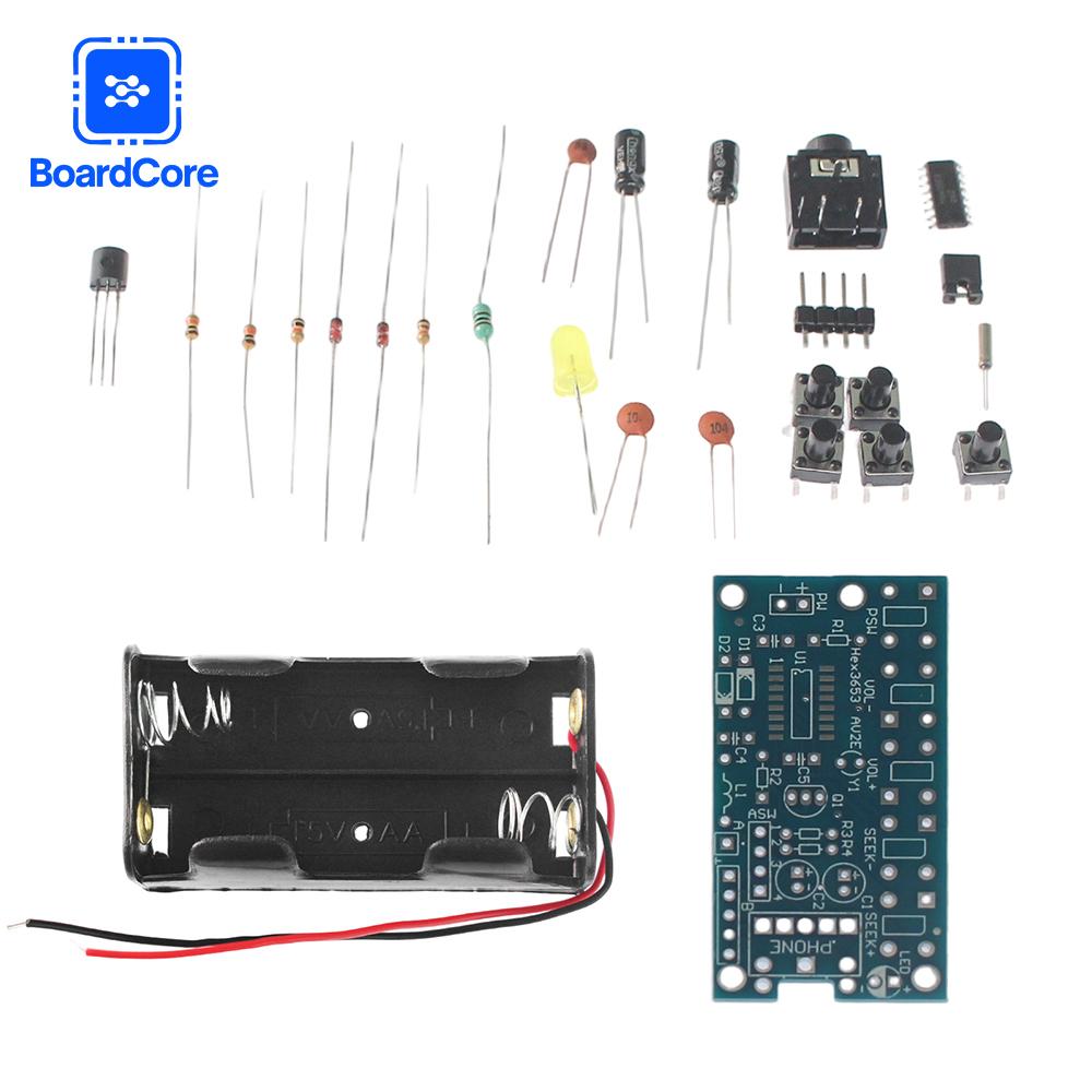 1set Wireless Stereo FM Radio Receiver Module PCB DIY Electronic Kits 76MHz-108MHz DC 1.8V-3.6V