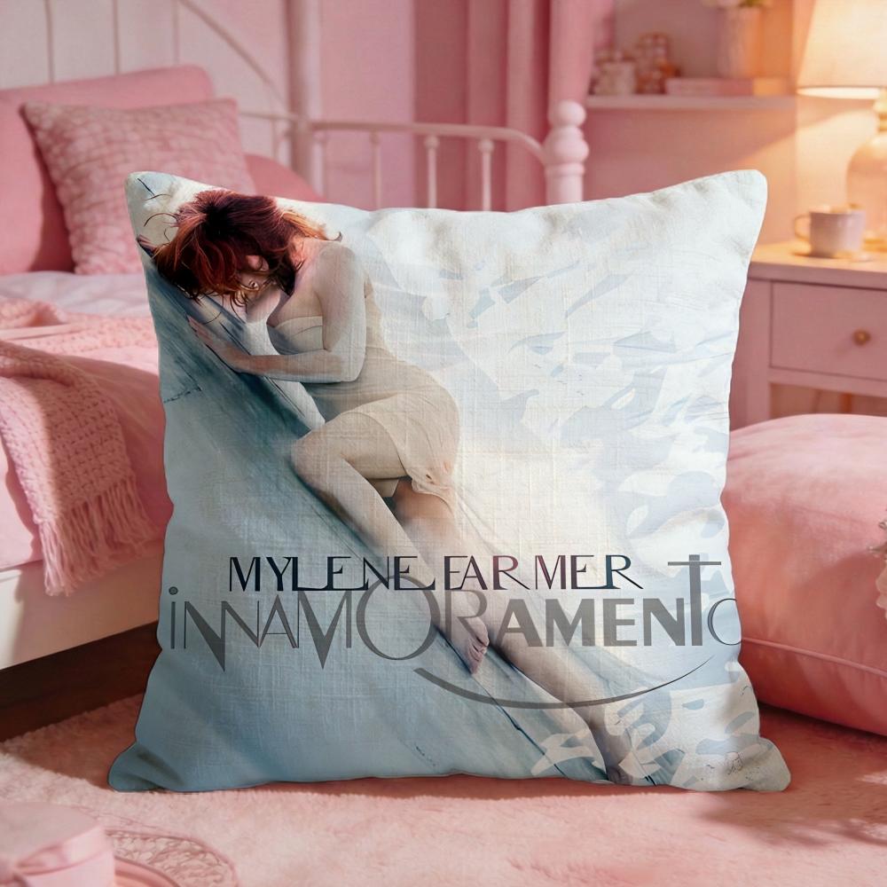Singer MMylene Farmer Cushion Cover Premium Comfort Reversible Pillow Cove Two In One Design For Any Room Car Interior