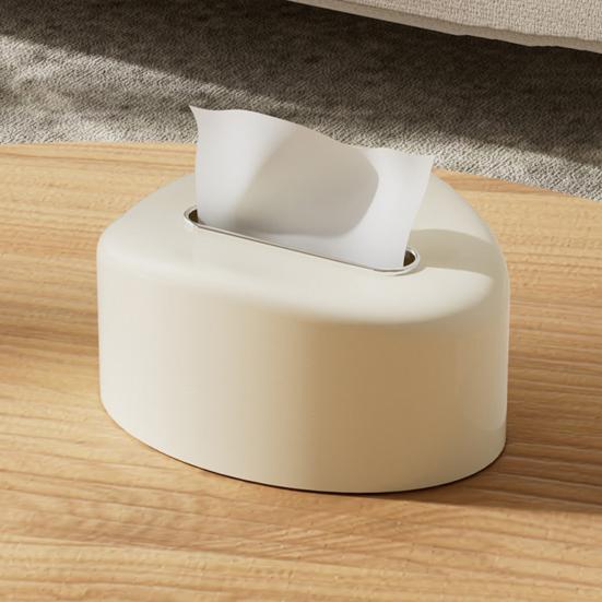 Yousheng Tissue Box Cover Rounded Corners Tissue Box Holder Spring Support Tissue Dispenser for Home Living Room Bedroom Office Use