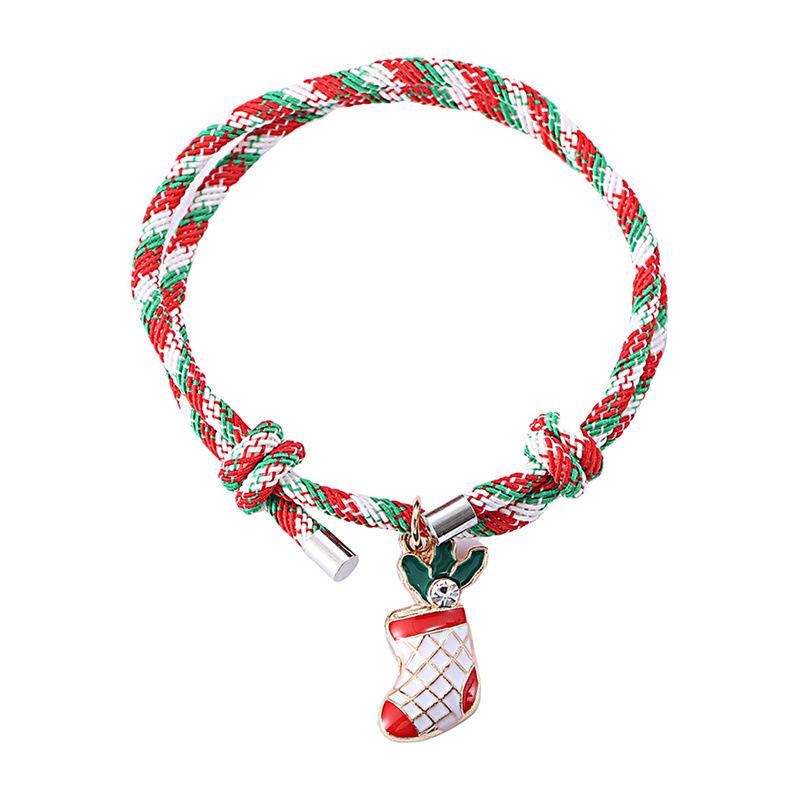 Colorful Christmas Cartoon Pendant Bracelet - Creative Holiday Jewelry