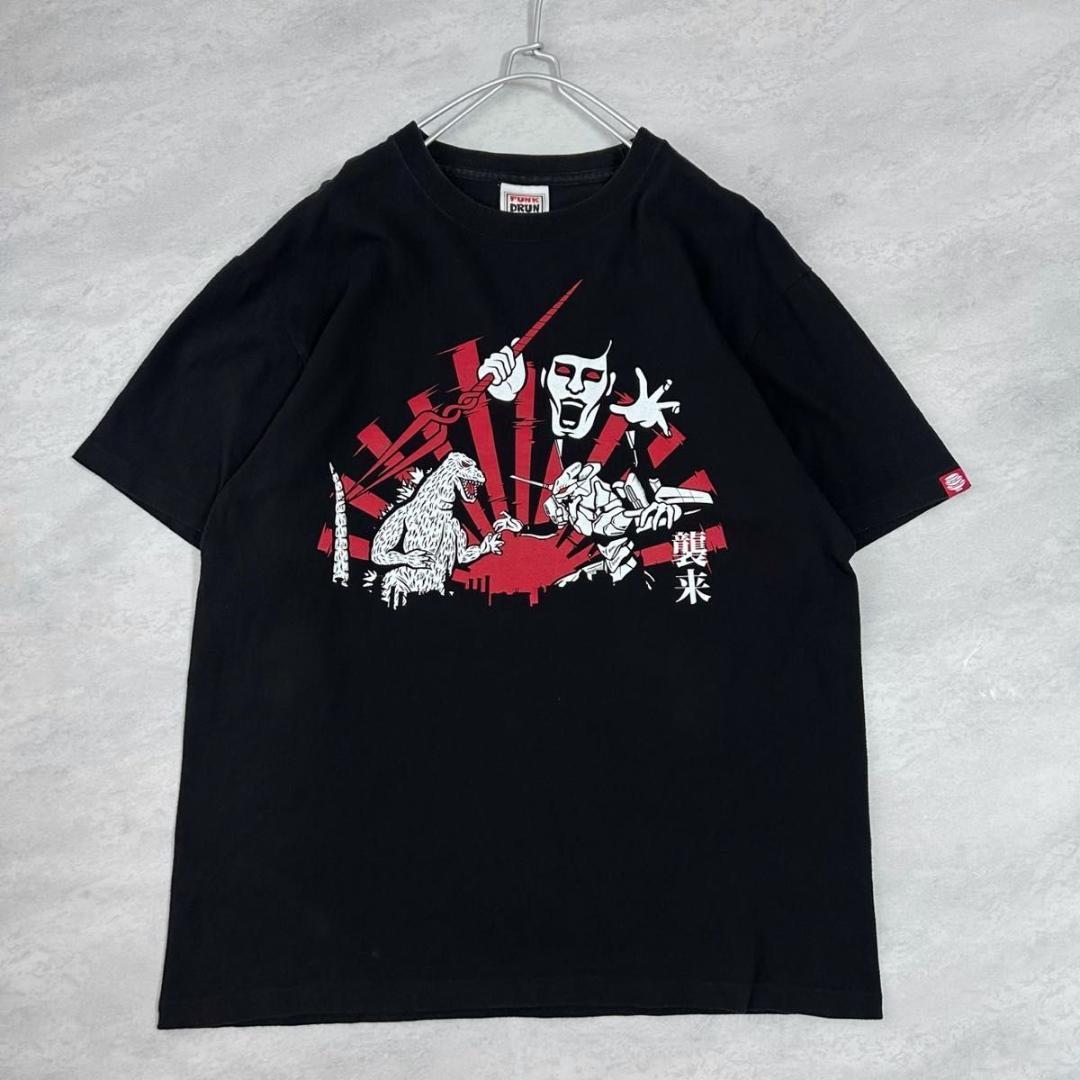 

[Б/У] Футболка PUNK DRUNKERS Godzilla x Evangelion, Черная, Размер L