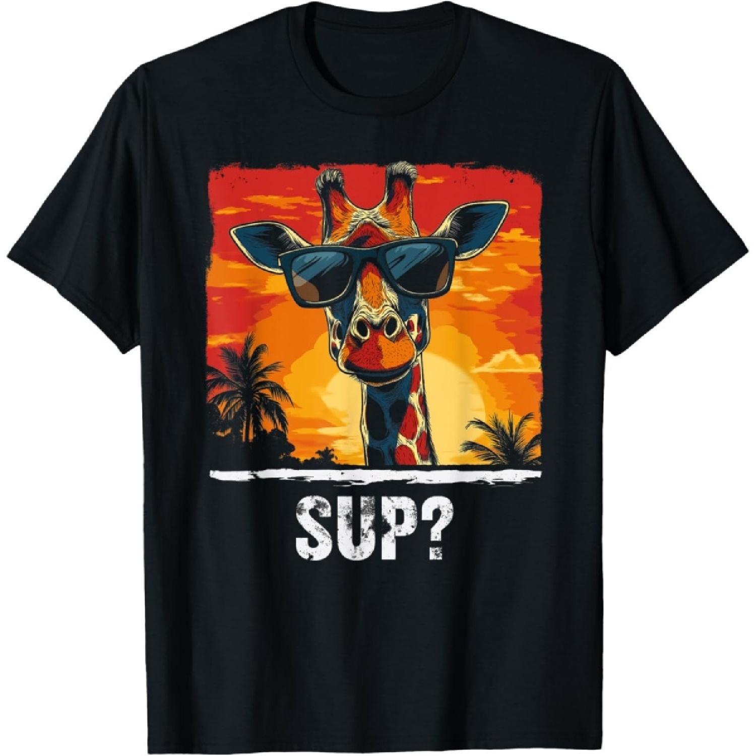 

Funny Giraffe Graphic Tee Boys Girls Kids Teens Men Women T-Shirt XXXXXL чорний