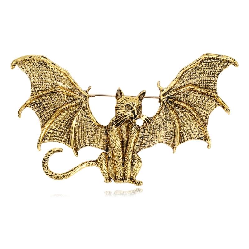 

Винтажная брошь-булавка Летучая мышь Ретро Готическая бижутерия Сплав Аксессуар для женщин мужчин Подарок