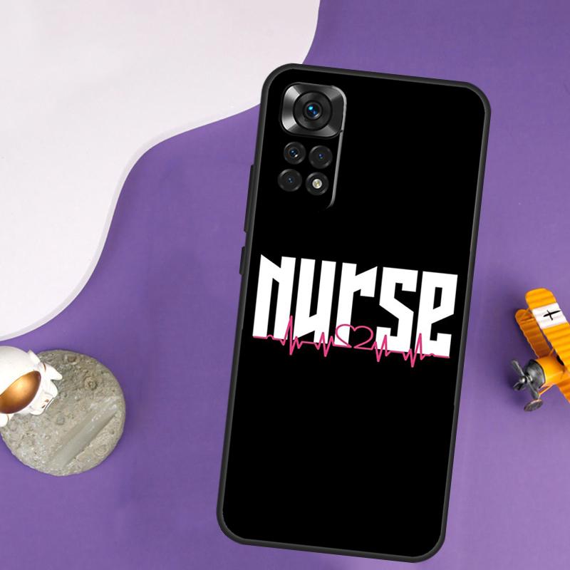Nurse Heartbeat Case For Xiaomi Redmi Note 13 Pro 14 12 9 10 11 Pro 10S 11S 12S Redmi 14C 13C 10C 12C Cover