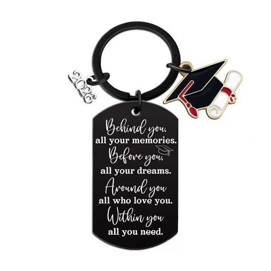 Abschlussjahrgang 2026 Schlüsselanhänger Anhänger High School College Absolventen Bedeutungsvoller Abschluss Schlüsselanhänger